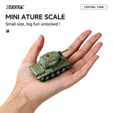 BRRRRT 1/64 RC Battle Tank Set,Remote Control Military Vehicles with Infrared Shoot,RC Tank That Shoots with 330° Rotating Turret and Sound & Lighting for Kids Gift 8+