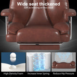 Big and Tall Office Chair, Executive Home Office Desk Chair, Comfy Leather High-Back Reclining Computer Chair with Retractable Footrest and Padded Arms
