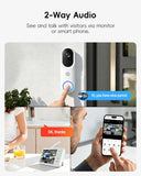 ACEBELL Smart Wireless Doorbell with Camera and 5-inch Monitor, WiFi Video Doorbell Intercom System with PIR Motion Detection, APP Control, Local Storage, No Subscription, Night Vision