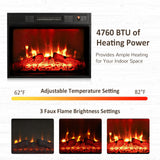 Naice 72" Electric Fireplace with Mantel and Cabinets, Fireplace TV Stand for Living Room Bedroom, Stacked Stone Surround and Remote Control 3D Realistic Flame