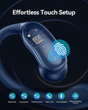 GNMN Active Noise Cancelling Ear Buds Wireless Earbuds 96hrs Playback Bluetooth Headphones Dual Battery Display Stereo Bass Earphones with Earhooks Microphone IPX7 Waterproof for Sports/Runing/Workout