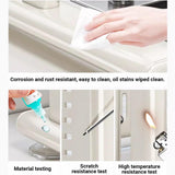 White Over the Sink Dish Drying Rack - Stable H-Frame Stainless Steel Kitchen Sink Organizer - Large Dish Rack with Utensil Holder & Cutting Board Rack - Single Tier 23.6-35.4in(23.6x11.4x20.5in)