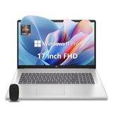 HP 17 Laptop, 17.3" FHD Display, 8GB DDR5 RAM, 2TB SSD, AMD Ryzen 5 Processor(Beats i7-1165G7, Up to 4.3GHz), Windows 11 Pro, EUK Accessories, Silver, Video Editing Laptop