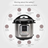 16 in 1 Multi Cooker, Dishwasher Stainless steel Pressure Cooker for Slow Cooker Rice Cooker Steam Pot Food Warmer (US Plug 110V)