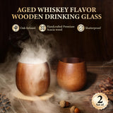 Electric Whiskey Smoker Kit with 7 Light Modes,Rechargeable Cocktail Smoker with 2 Wooden Bourbon Glasses,10 Natural Wood Chips