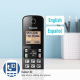 Expandable Cordless Phone System with Amber Backlit Display – 2 Handsets – KX-TGC352B (Black) Panasonic