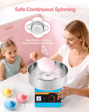 VEVOR Cotton Candy Machine Commercial, 1000W Electric Candy Floss Maker, Easy Use with 15 inch Stainless Steel Bowl and Sugar Scoop, Makes Hard Candy for Home Kids Birthday, Family Party, Blue