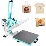 Heat Press 15x15, High Pressure Heat Press Machine for T Shirts, Slide Out Professional Heat Press, Green VEVOR