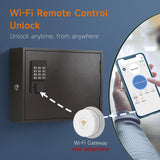 WeHere 60 Key Lock Box Wall Mount, Smart Key Cabinet with Keypad for Office