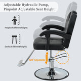 Makaseiya Barber Chair Salon Chair for Hair Stylist with Heavy Duty Hydraulic Pump,Height Adjustment 360° Rotation Shampoo Chair for Tattoo Shampoo Beauty Salon Equipment