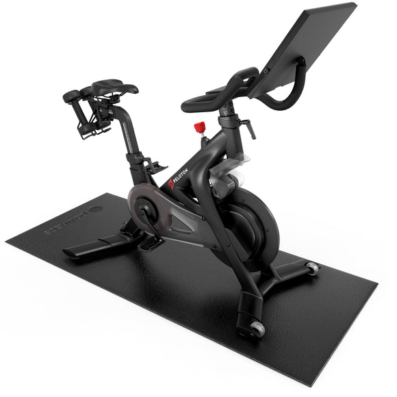 Powr Labs Sweat Proof Exercise Bike Mat, Stationary Bike Mat, Indoor Bike Mat (30x60) Exercise Bike Mats, Bike Mat Indoor Cycling, Exercise Bike Mat for Carpet Works with Peloton Bike Mat Wahoo Kickr POWR LABS