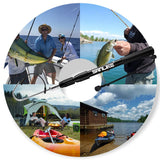 SANLIKE Telescopic Fish Gaff with Stainless Sea Fishing Spear Hook Tackle, Soft Rubber Handle Aluminium Alloy Pole for Saltwater Offshore Ice Tool