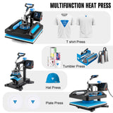 Topdeep Pro Heat Press 15x12 Inch, 8 in 1 Heat Press Machine with 30 OZ Tumbler Press, Swing Away T Shirt Pressing Machine