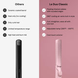 L'ANGE HAIR Le Duo Grande 360° Airflow 2 in 1 Straightener and Curler | 1 Inch Curling Wand & Titanium Flat Iron with 5.3" Plates | Hair Straightener & Curler for Long Hair (Blush)