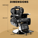 Hicomony Barber Chair Salon Chairs for Hair Stylist Heavy Duty Hydraulic Reclining for Salon Barbershop Hair Stylist Professional