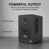 IBALL·BOX H1 Computer Speakers for Desktop PC, Monitor & Laptop, 60W Powered 2.0 Stereo with Bluetooth, 24-Bit USB-C DAC, Optical, 3.5mm AUX, Bass/Treble Control, Black