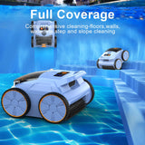 (2026 New) Robotic Pool Vacuum, Robotic Pool Cleaner for Inground Pools, Smart Navigation, Floor/Wall/Waterline Cleaning, 150 Mins Runtime for Pool Up to 2000 Sq.ft