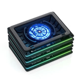 D16 15.6"-19" Gaming Laptop Cooling Pad, USB-A, RGB, Black - 3 Packs