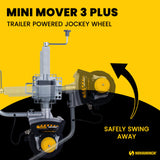 Novawinch Mini Mover 3 Plus Trailer Jockey Wheel, 12v Electric, Moves 6000 lbs Rolling Weight (Mini Mover 3 Plus)