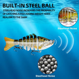 6PCS Fishing Lures for Freshwater and Saltwater with case,Slow Sinking Multi Jointed Swimbaits, Lifelike Lures for Bass Trout Crappie Walleye Pike, Easily Caught Bait