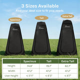 Wolfwise Pop Up Shower Tent with Floor, Portable Instant Changing Tent with Ventilation Window & Carry Bag, Privacy Bathroom Toilet for Beach, Camping & Outdoor, Width 47 ", Height 75 ", Black