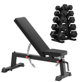 HANDBODE Adjustable Weight Bench for Full Body Workout, 1300 lb Weight Capacity Bench Press Bench of Home Gym Strength Training, Incline Upright Flat Utility Workout Bench with 200 lb Dumbbell Set