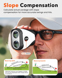Golf Rangefinder with Slope,1200 Yards Laser Range Finder Golfing, 7X Magnification, Flag Lock Vibration,