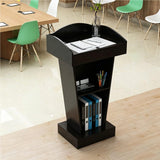 Lectern Desk, Reception, Speaking Podium Stand,Black,Basic