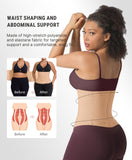 FeelinGirl Women’s Waist Cincher Belt Corset Slimming Adjustable Hook Loop Tummy Tuck Breathable Lightweight Khaki S