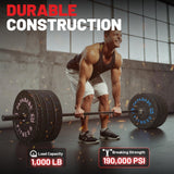 7FT Olympic Barbell 45 lb Barbell 2 INCH 1000lbs Capacity Olympic Bar with Moderate Knurling For Squats Curls Deadlifts Black