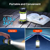 2 Pack LED Camping Lantern Flashlight Rechargeable, Consciot Portable Torch with 6 Light Modes, 3600mAh Power Bank Consciot