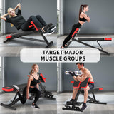 K KiNGKANG Adjustable Weight Bench,Roman Chair Load 500 LBS Workout Bench for Home Gym Workout Fitness Equipment Adjusts to Decline or Flat Bench