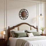 Vantic 24 Inch Large Wall Clock, Arabic Numeral Wood Oversized Wall Clocks for Living Room Decor, Farmhouse, Bedroom and Kitchen, Completely Silent, Non Ticking, Battery Operated