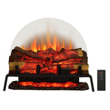 PuraFlame 27" Free Standing Electric Fireplace Log Set Insert, 750W/1500W Heater, 6 Flame Colors with 5 Brightness, Crackling Sound, Remote Control
