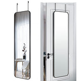 SCWF-GZ 47x14 Mirror Rectangle Full Body Length Door Hanging Wall Mounted Metal Aluminum Alloy Frame Dressing Make-up Mirrors for Entryway Bedroom Bathroom Living Room 47 14 inch Black