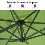 PURPLE LEAF Patio Outdoor Umbrella 9' x 9' Square All-Weather Apple Green
