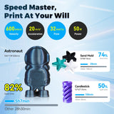 FLASHFORGE 3D Printer AFLASHFORGE 3D Printer AD5M Pro with 250g PLAD5M Pro with 250g PLA, 600mm/s High Speed CoreXY High Precision Printing, 280℃ Quick-Swap 0.4 & 0.6mm Hotend, 50dB Silence and Built-in Camera, Build Volume 220 * 220 * 220mm