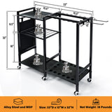 16-Rod Fishing Rod Holder for Garage, Fishing Pole Rack Cart Fit All Fishing Rods, 3 Tier Fishing Tackle Storage Organizer Rack TC-HOMENY