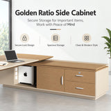 X-Comfot Executive Desk with Geometric Thickened Table Legs (125.98IN)