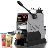 WantJoin Cup Sealing Machine - Commercial Boba Sealer Machine 2S Sealing Auto Film Alignment 90/95mm LED Panel Temperature Control, Electric Semi Automatic Cup Sealer for Bubble Milk Tea Coffee