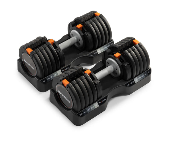 NordicTrack 55 lb Select-a-Weight Dumbbell Pair, Black NordicTrack