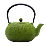 YJX 60.9oz Large Cast Iron Teapot, Big Tea Kettle for Stovetop Safe, Green Cast Iron Kettle Teapot with Stainless Steel Infuser for Loose Tea and Tea Bags(1800ml)