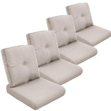moosprr Outdoor Cushion Set of 4, Waterproof Outdoor Seat Cushions 25x22, Patio Chair Cushions for Outdoor Furniture, Couch Cushion Replacement, Include 4 Back & 4 Seat Cushions, Oatmeal Beige