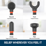 Sharper Image PowerBoost Circuit Massage Gun [2026 Version] Deep Tissue Percussion Massager with 6 Speeds for Back, Shoulders, & Full Body Muscle Pain Relief, with 4 Attachments & Travel Case