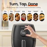 2.1Qt Small Air Fryer - Compact Digital Mini Airfryer with 7-in-1 Presets, 98% Less Oil, Adjustable Temperature & Timer