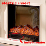 QGSAGHTY Electric Fireplace Electric Fireplace Insert Firebox Burner Fireplace Set Wooden Mantel Living Room Chimney Artificial Optical Flame Atomizing Fireplace