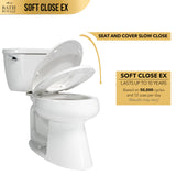 Bath Royale Toilet Seat Upgrade Round BR500-02 Heavy Duty Quiet Close, Durable, Stain-Resistant and Easy to Clean, Fits All Toilet Brands, Executive Series - Almond/Bone