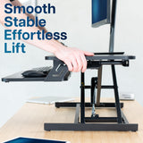VIVO Black 32 inch Standing Desk Riser, DESK-V000S