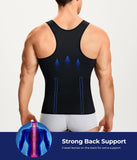 TAILONG Men Compression Shirt For Body Slimming Tank Top shaper Tight Undershirt Tummy Control Girdle (3X-Large, Black)