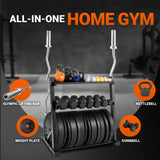 Yes4All Multi-Functional Weight Storage Racks, Dumbbell Rack for Home Gym Storage of Dumbbell/Kettlebell/Weight Plate & Barbell - 1000LBS Capacity Yes4All